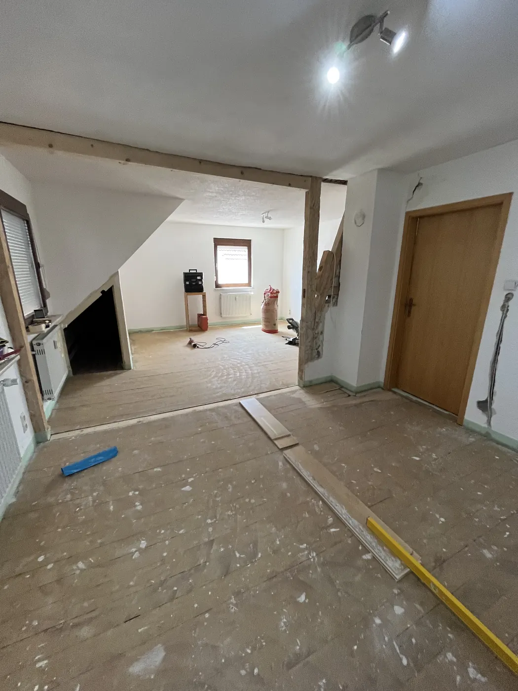 Untergrundvorbereitung Wohnzimmer